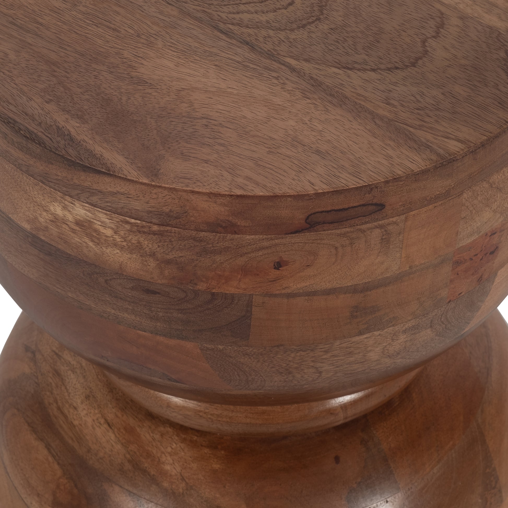 18" Polished Mango Wood Accent Table - Elite Maison