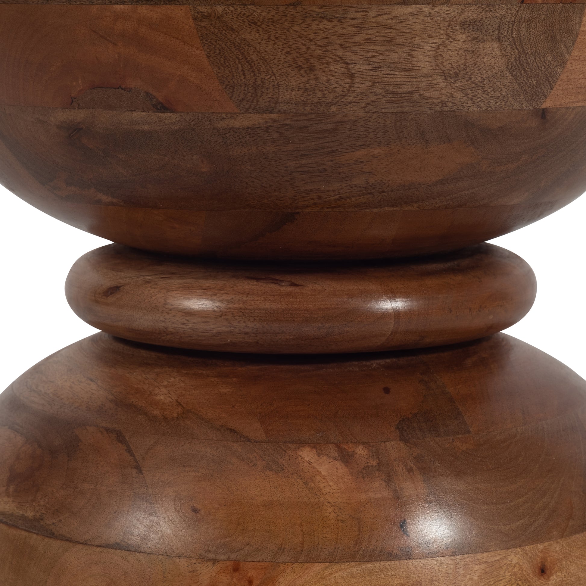 18" Polished Mango Wood Accent Table - Elite Maison