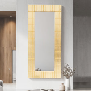 39x87, Gold Bars Rectangular Mirror - Elite Maison