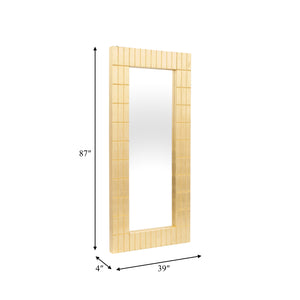 39x87, Gold Bars Rectangular Mirror - Elite Maison