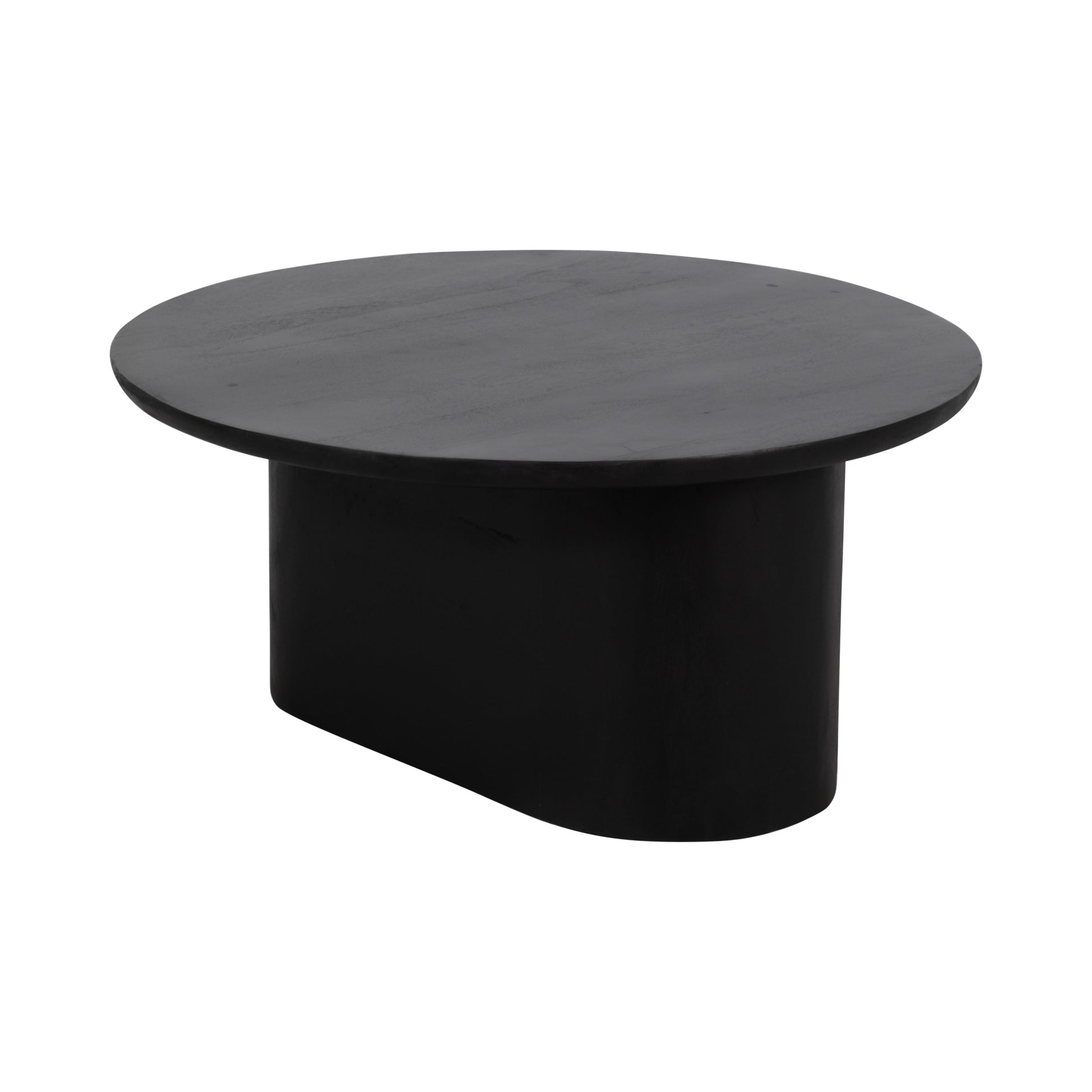 Wood, 32" Minimalist Coffee Table, Black - Elite Maison
