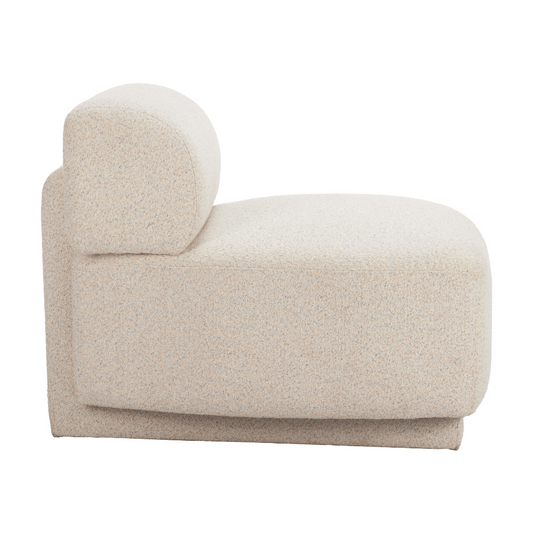 Zuo Multigrain Beige accent chair with a modern design and plush upholstery in a stylish living room setting.