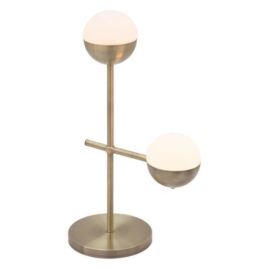Waterloo Table Lamp White & Bronze - Elite Maison