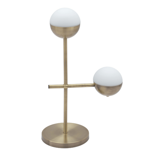 Waterloo Table Lamp White & Bronze - Elite Maison