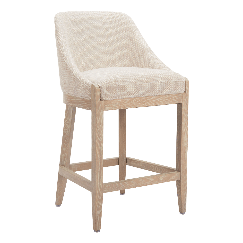 Calmo Counter Stool Beige - Elite Maison