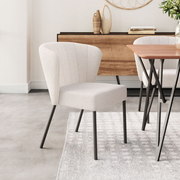 Aimee Dining Chair (Set of 2) Beige - Elite Maison