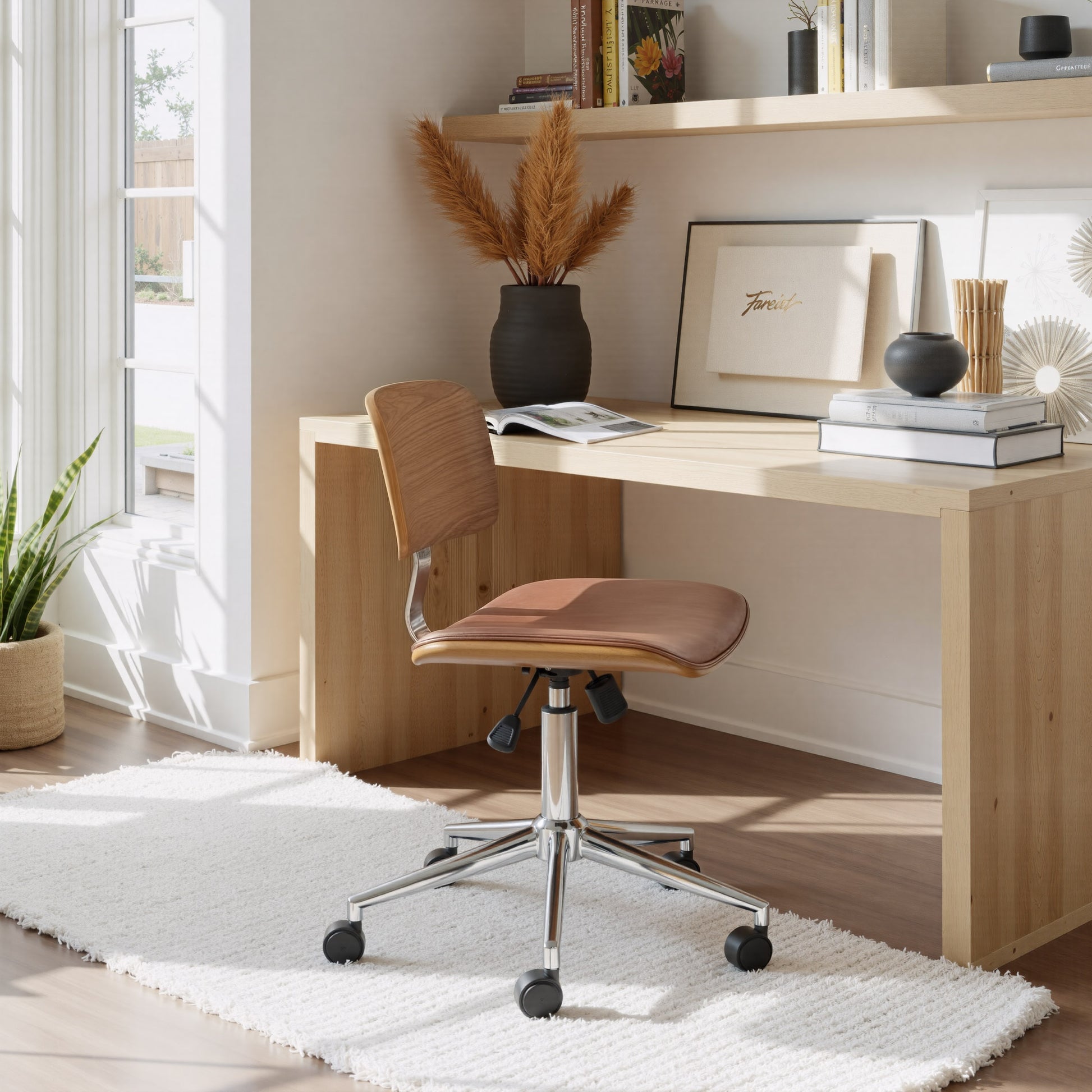 Duravel Office Chair Brown - Elite Maison