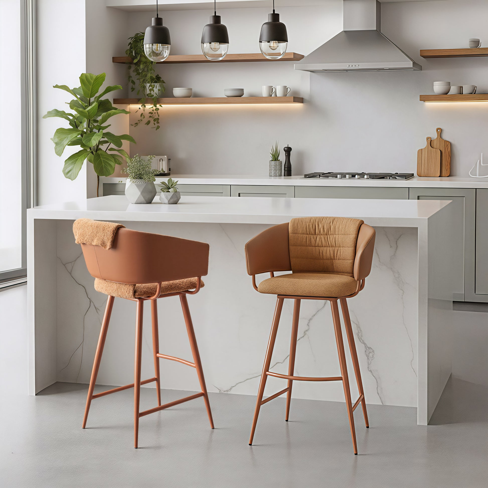 Juno Barstool Brown - Set of 2