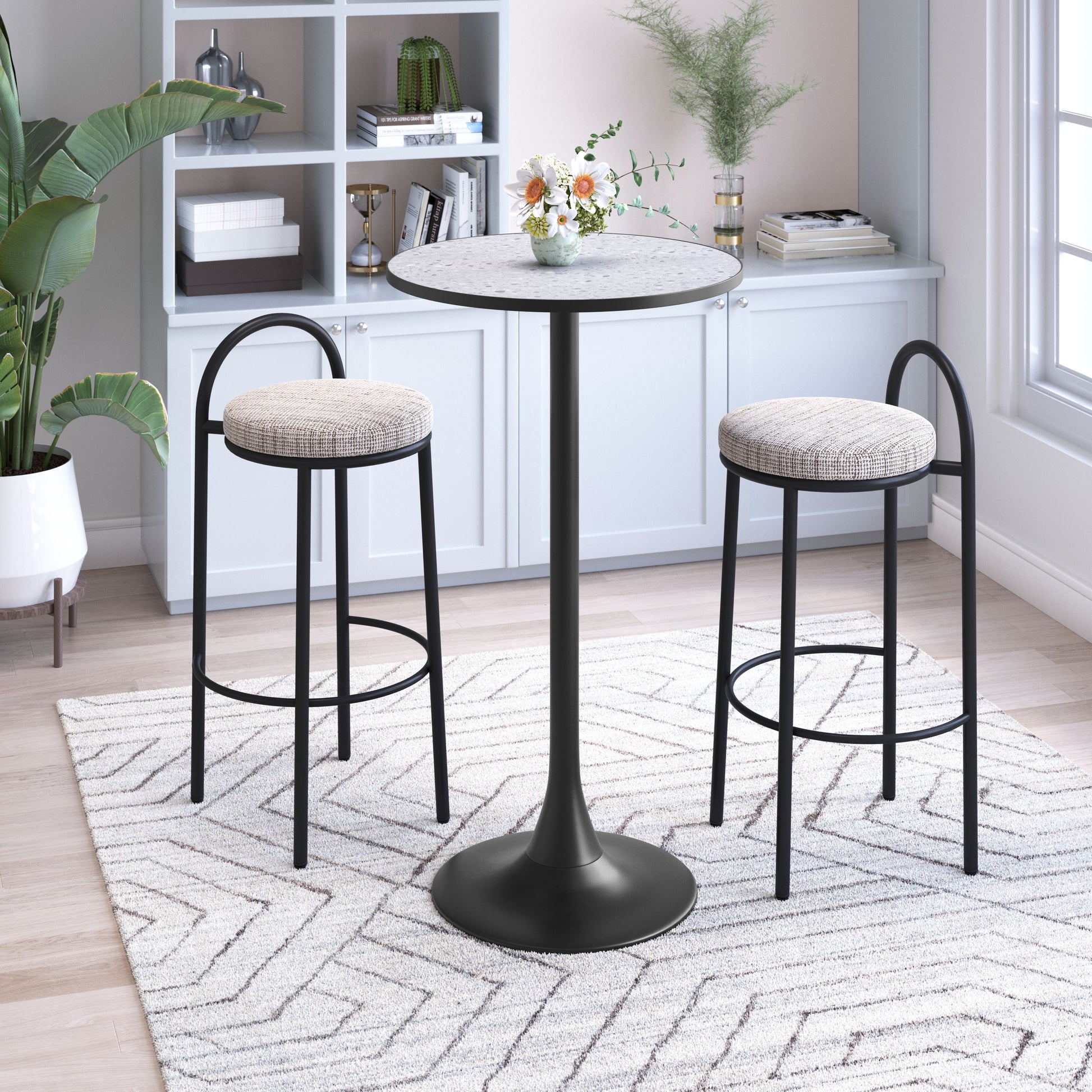 Sisal Barstool Beige Tweed - Set of 2