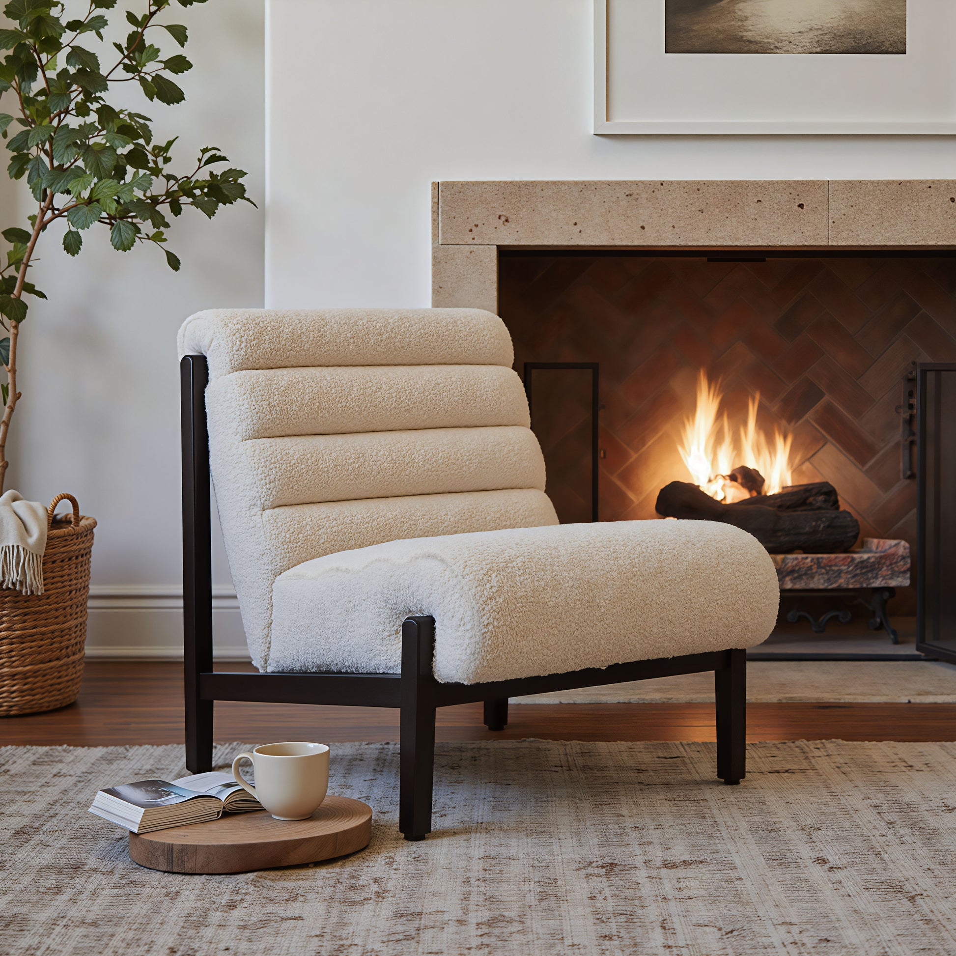 Maki Accent Chair Beige - Elite Maison