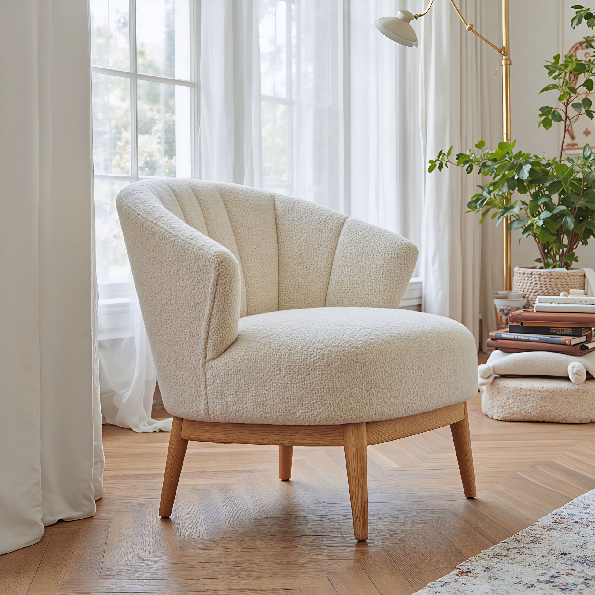 Leque Accent Chair Tawny Beige - Elite Maison