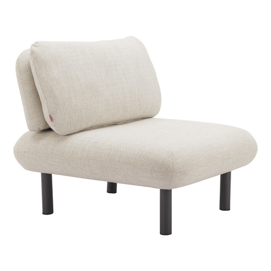 Beige Aperto Accent Chair by Zuo with a modern design and sleek legs, perfect for stylish home decor.