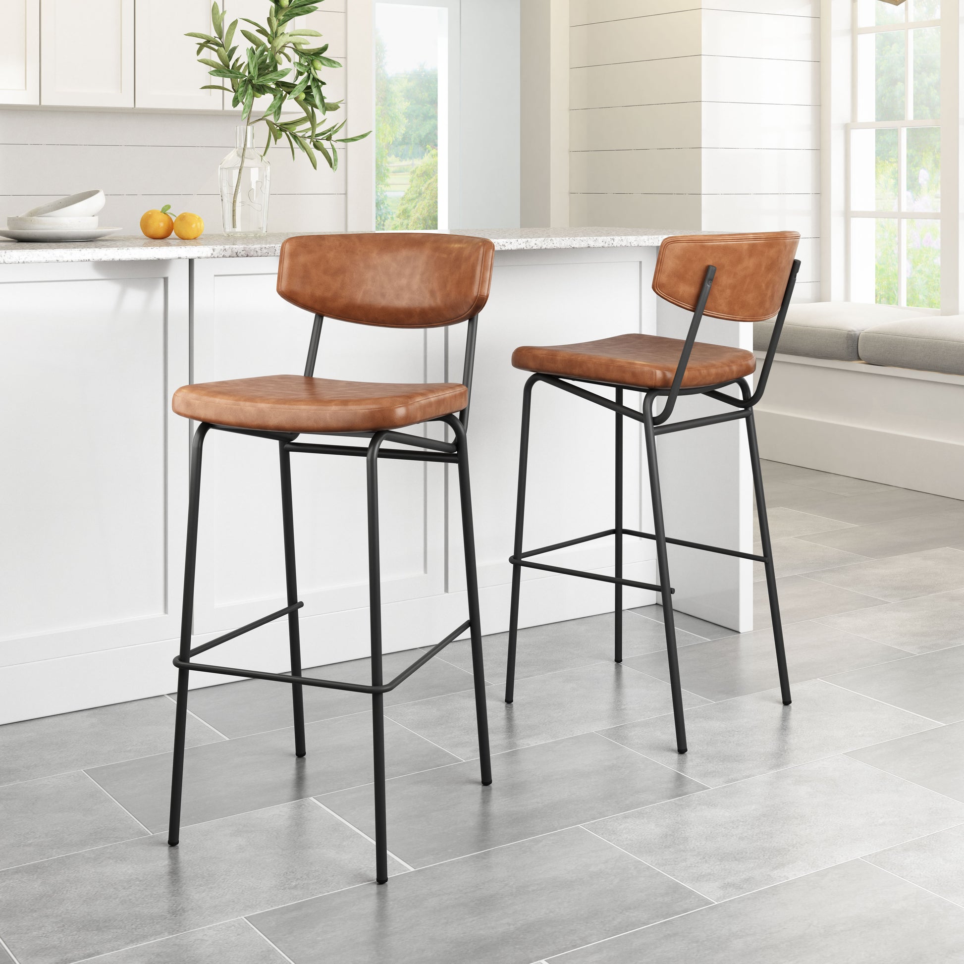 Charon Barstool Vintage Brown - Set of 2