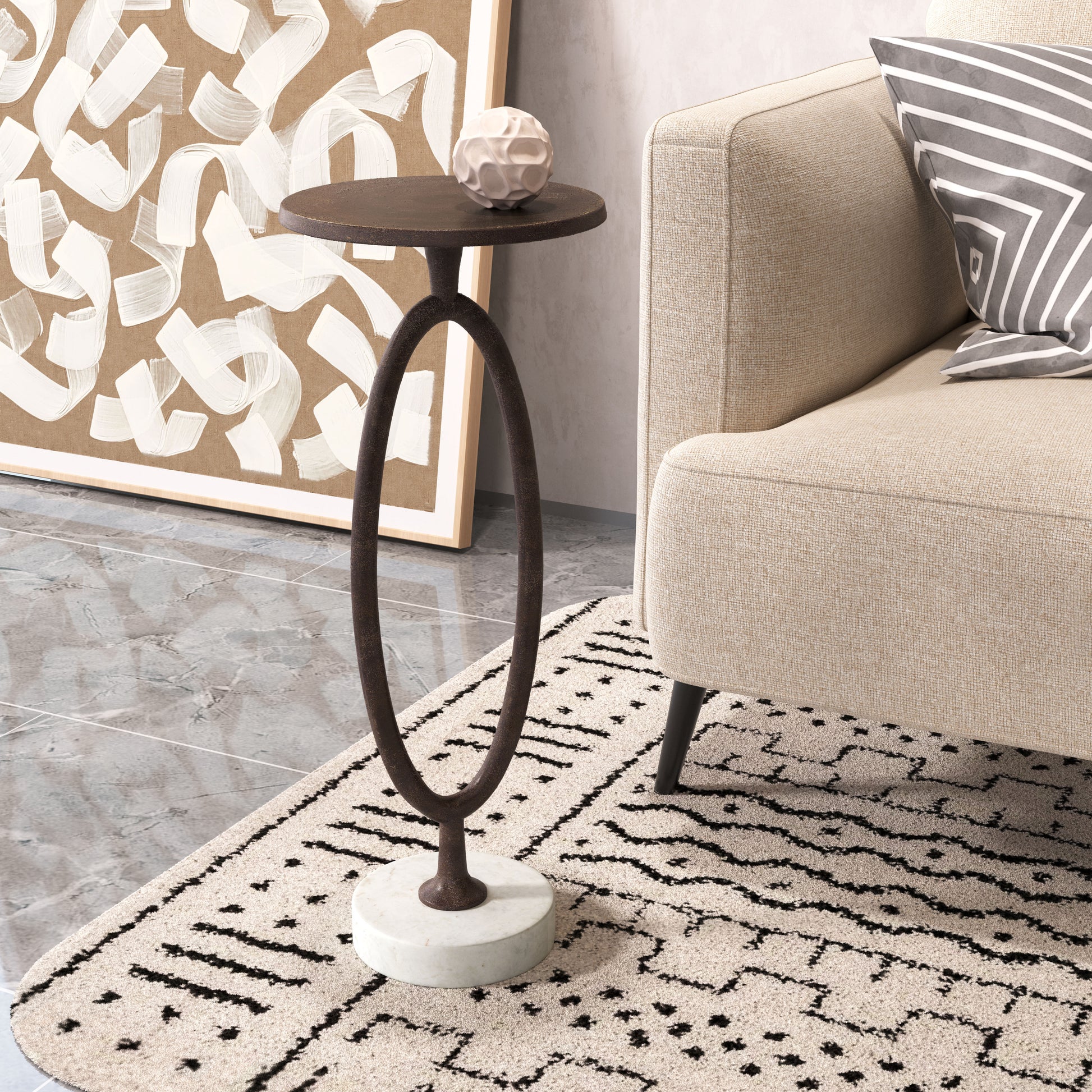 Bonita Accent Table Bronze - Elite Maison