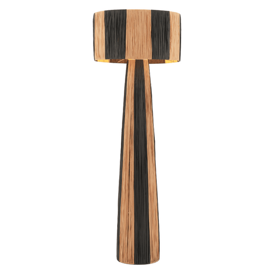 Gala Floor Lamp Black & Natural - Elite Maison