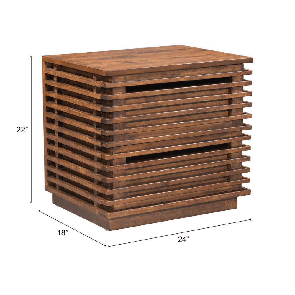 Linea End Table Walnut