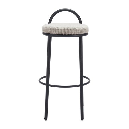 Beige tweed Sisal barstools by Zuo, featuring a modern design and sturdy construction, set of 2.