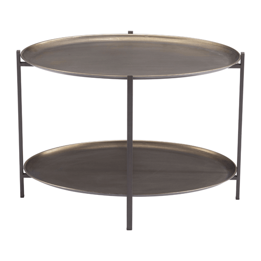 Bronson Coffee Table in bronze finish by Zuo, featuring a sleek design and a sturdy base, perfect for modern living spaces.