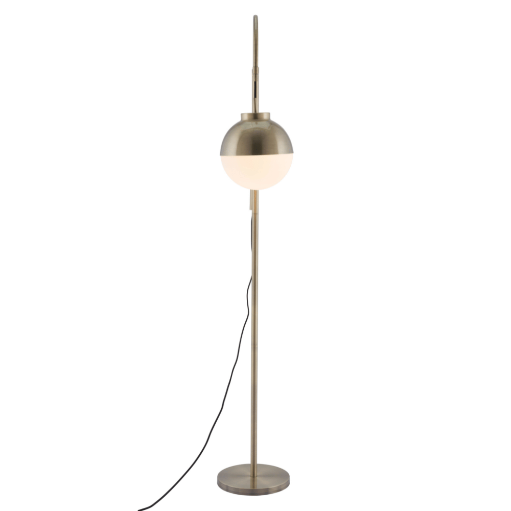 Waterloo Floor Lamp White & Bronze - Elite Maison