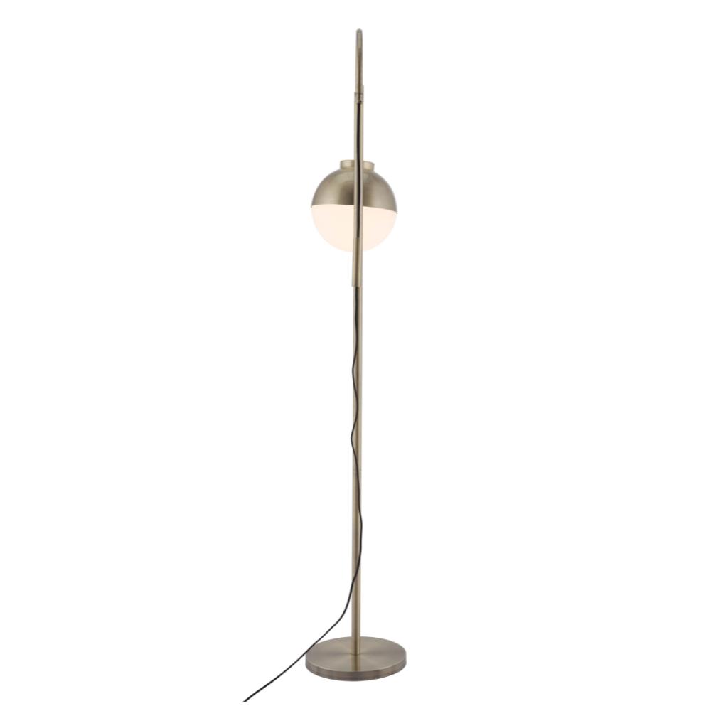 Waterloo Floor Lamp White & Bronze - Elite Maison