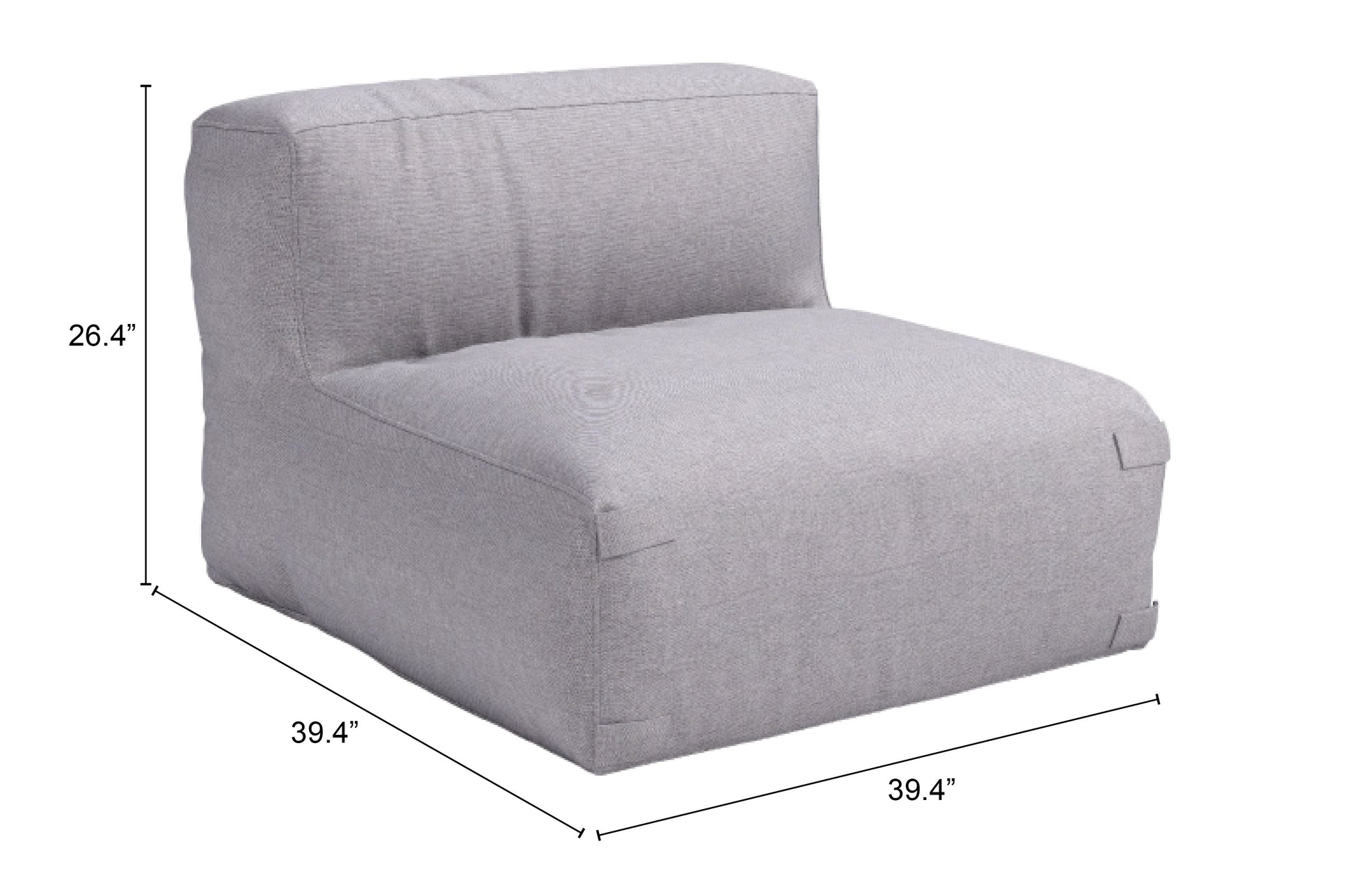 Luanda Middle Chair Gray - Elite Maison