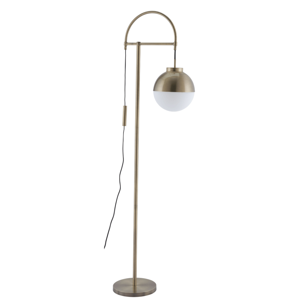 Waterloo Floor Lamp White & Bronze - Elite Maison