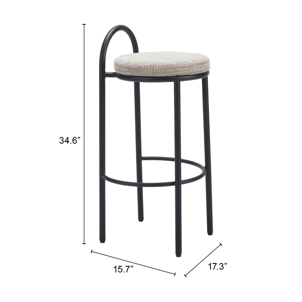 Sisal Barstool Beige Tweed - Set of 2