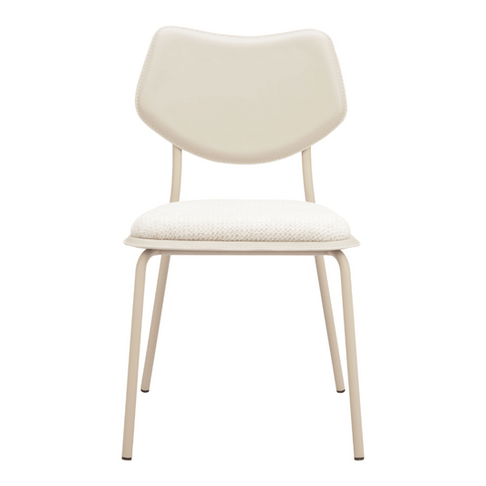 Set of 4 Zuo Zeal dining chairs featuring a modern design with cushioned seats and sleek legs.