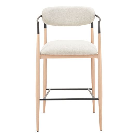 Equinox Barstool Oyster Gray & Natural - Elite Maison