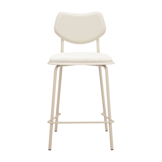 Set of 4 Zuo Zeal counter stools featuring sleek design and sturdy construction in a modern kitchen setting.