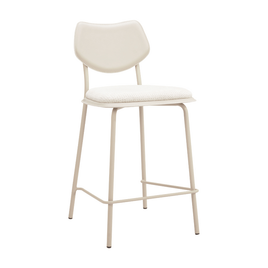 Set of 4 Zuo Zeal counter stools with sleek design and comfortable seating, perfect for modern kitchens or bars.