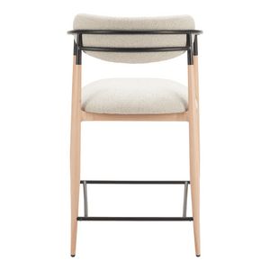 Equinox Counter Stool Oyster Gray & Natural - Elite Maison