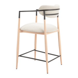 Equinox Counter Stool Oyster Gray & Natural - Elite Maison