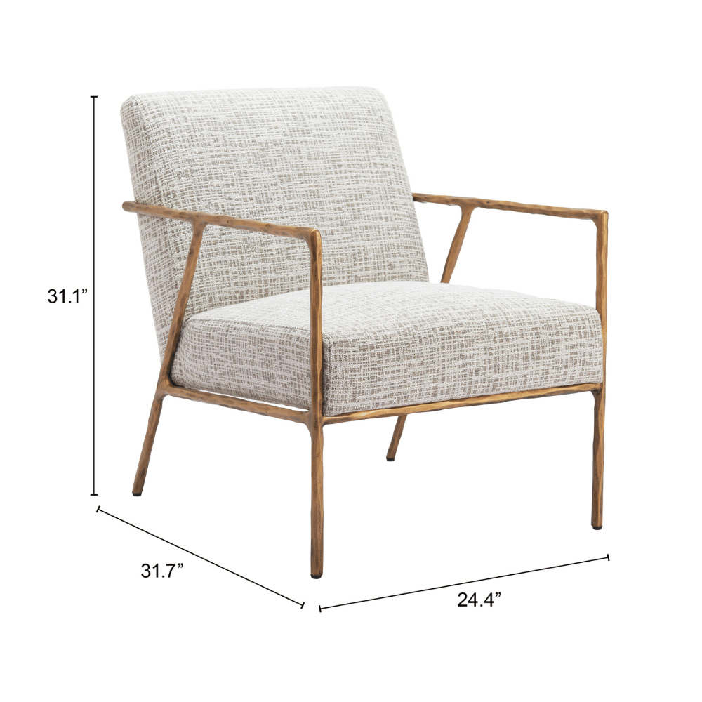 Norrebro Accent Chair Beige Frost - Elite Maison