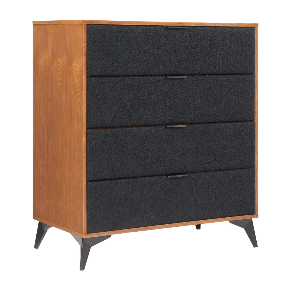 Zarif Chest Black & Walnut
