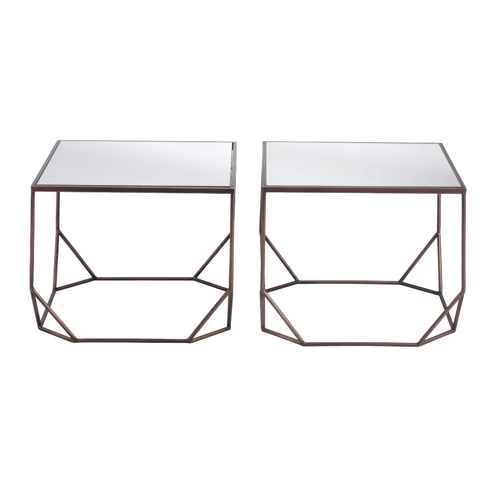 Arzon Coffee Table Set Bronze