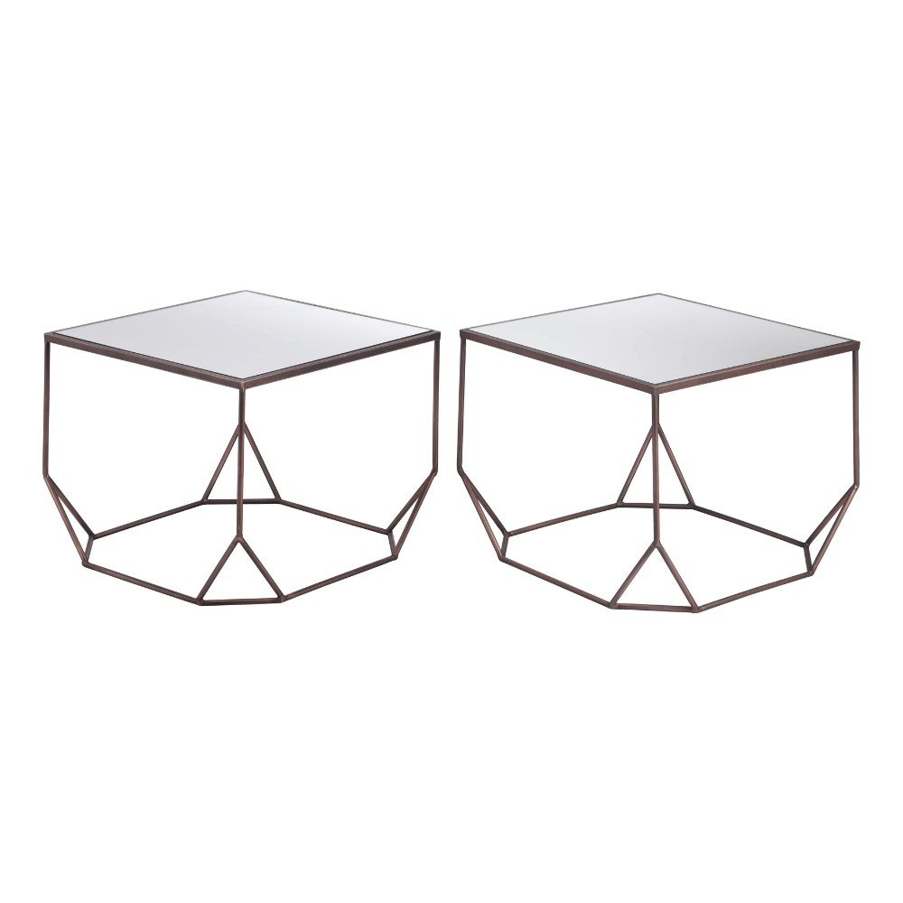 Arzon Coffee Table Set Bronze