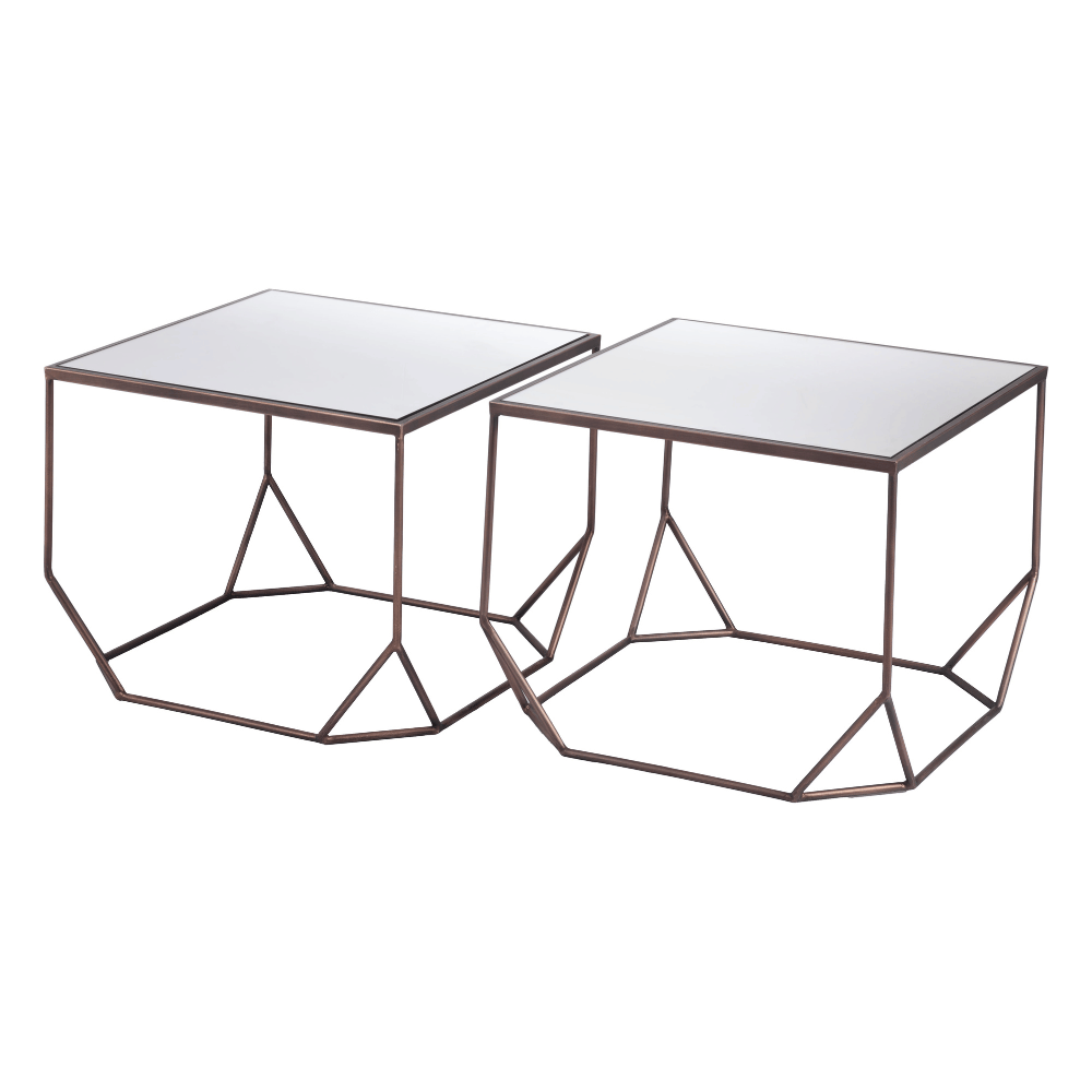 Arzon Coffee Table Set Bronze