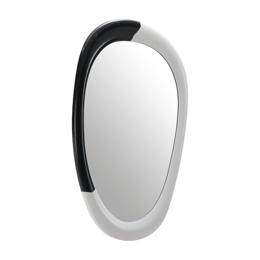 Modern Zuo Muna Mirror with white and black wooden frame, accent mirror for contemporary home decor.