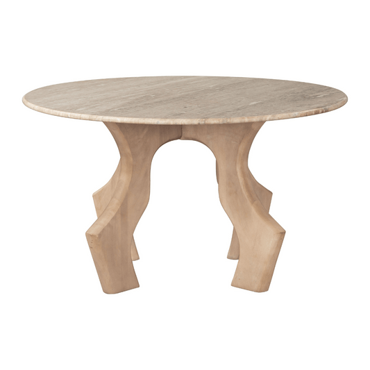 Eda Coffee Table White & Natural - Elite Maison