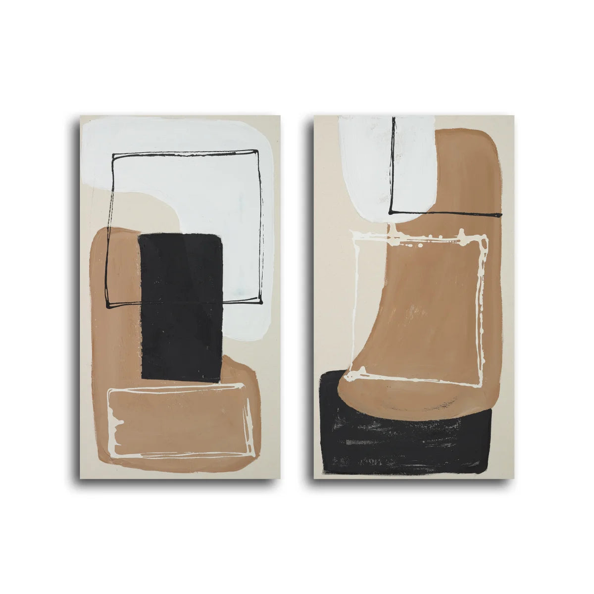 Talega 24x40" Set of 2 Hand-Painted Wrap | Architectural Art