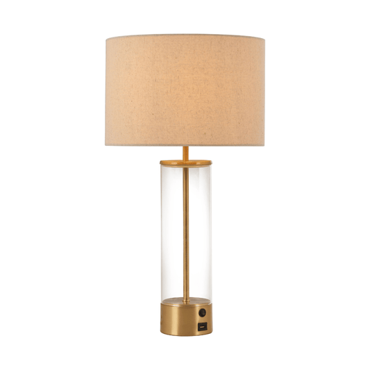 Boreal Table Lamp Beige & Gold - Elite Maison