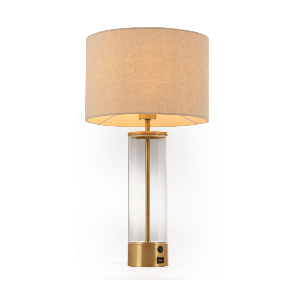 Boreal Table Lamp Beige & Gold