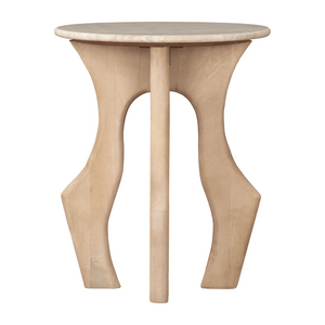 Eda Side Table White & Natural