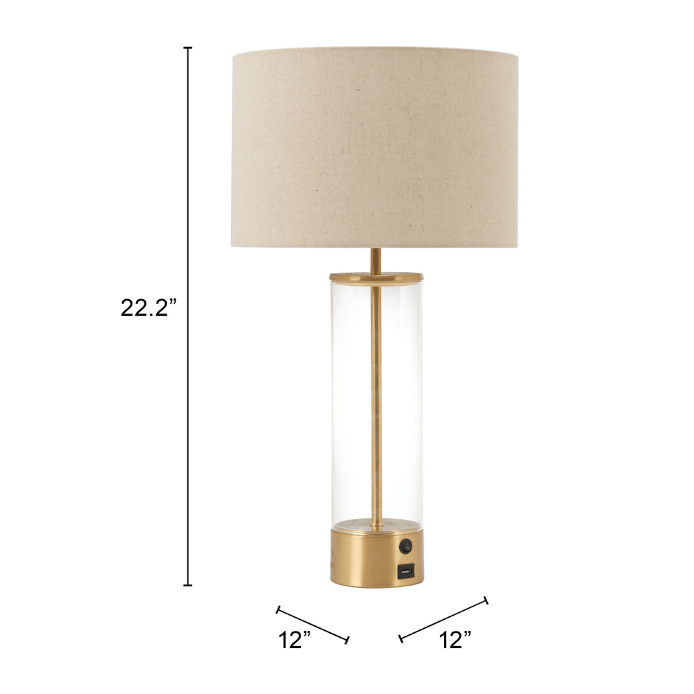 Boreal Table Lamp Beige & Gold