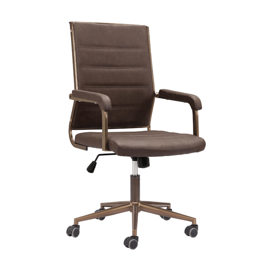 Auction Office Chair Espresso - Elite Maison