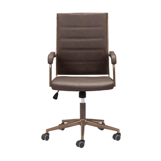 Auction Office Chair Espresso - Elite Maison