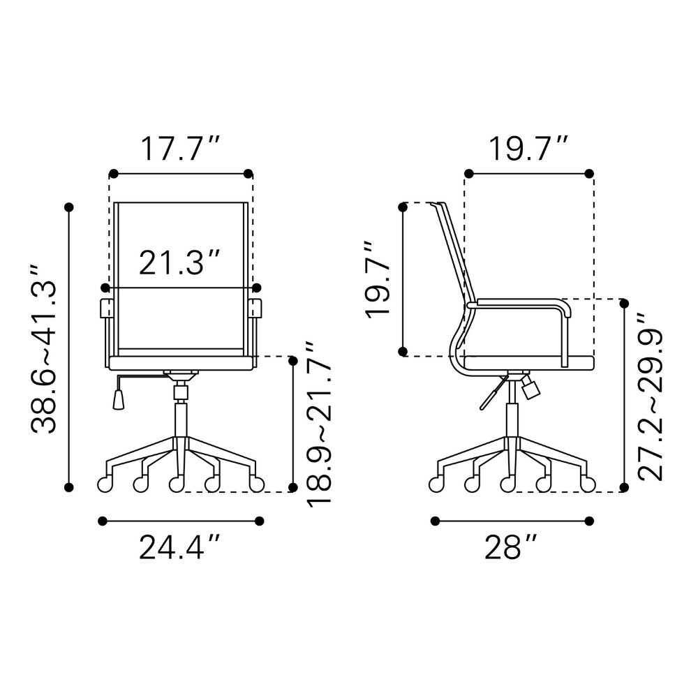 Auction Office Chair Espresso