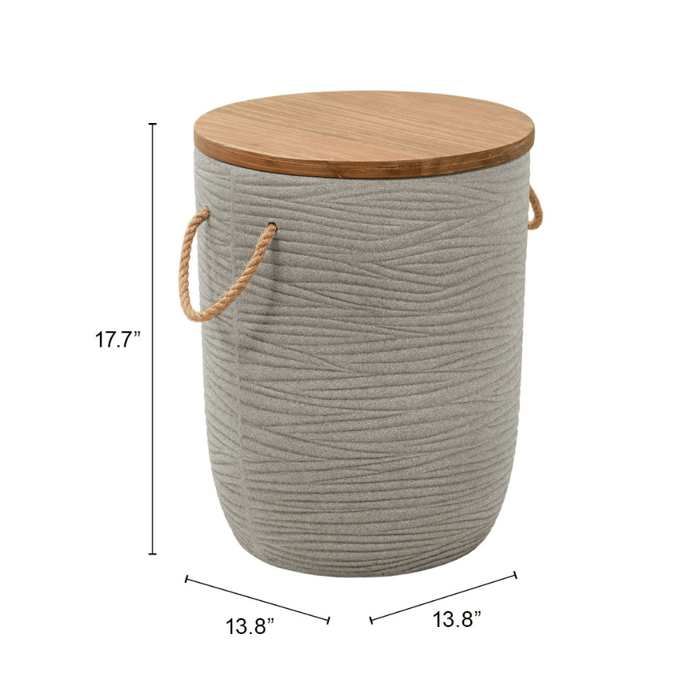 Biban Side Table Natural & Gray