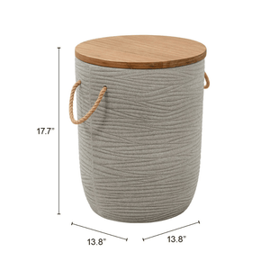Biban Side Table Natural & Gray